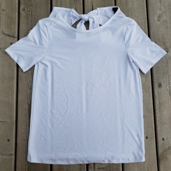 Halogen white tie back short sleeve top nwot XS - Picture 1 of 3